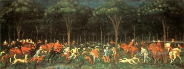 Paolo Uccello Painting - The Hunt In The Forest early Renaissance Paolo Uccello